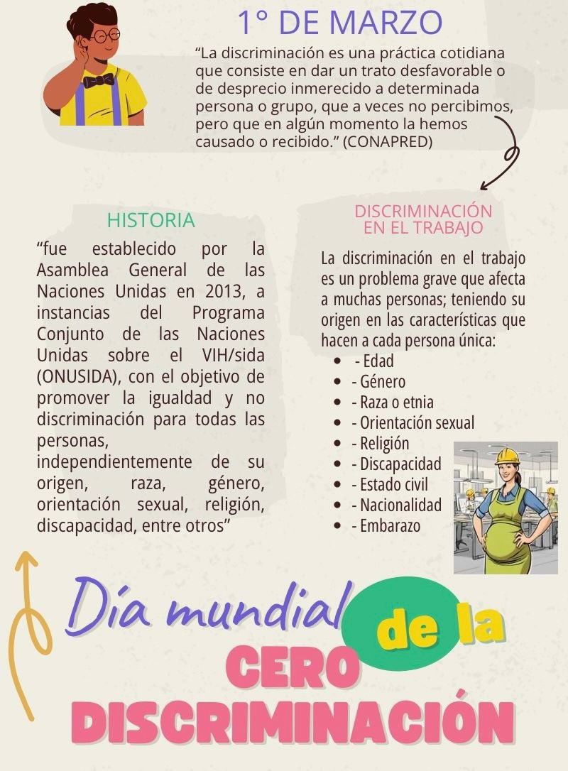 La discriminación en el ámbito laboral sigue siendo una realidad que limita oportunidades y frena el crecimiento de personas altamente capaces.

Un entorno libre de prejuicios permite que cada persona aporte su talento sin miedo a ser juzgada por razones ajenas a su capacidad.