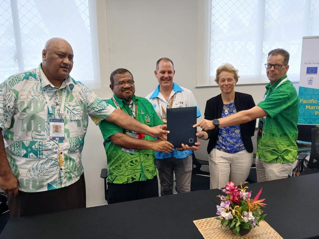 To ensure contained support for Pacific Island nations in addressing critical marine and fisheries challenges, the EU (EUR 35M) &amp; the Government of Sweden (EUR 10M) funded the Pacific-European Union Marine Partnership PEUMP) has been extended to Sept 2025.