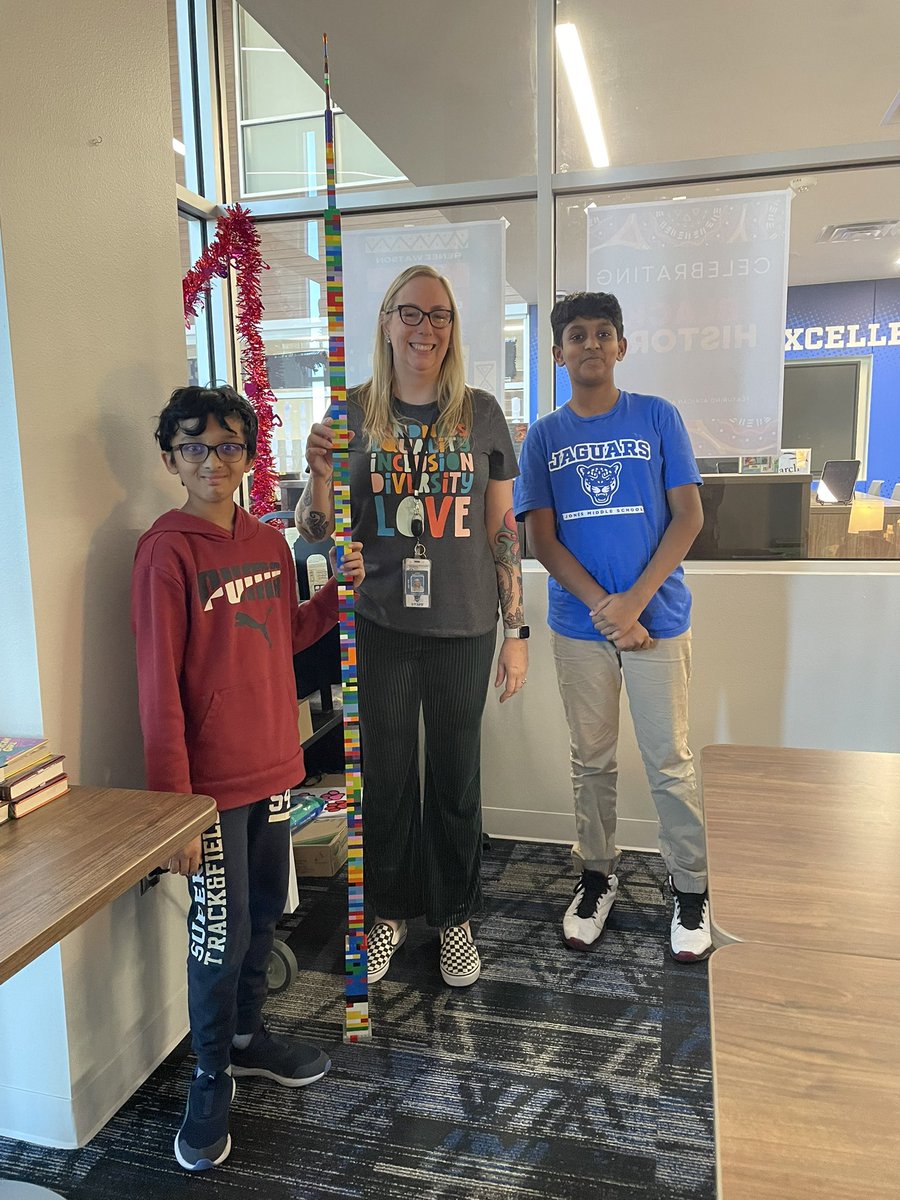 JMS Library (@libraryjms) on Twitter photo A Lego creation taller than the library assistant! <a href="/Prosper_JonesMS/">Jones Middle School</a> <a href="/PISD_Libraries/">Prosper ISD Library Services</a> A Lego creation taller than the library assistant! <a href="/Prosper_JonesMS/">Jones Middle School</a> <a href="/PISD_Libraries/">Prosper ISD Library Services</a>