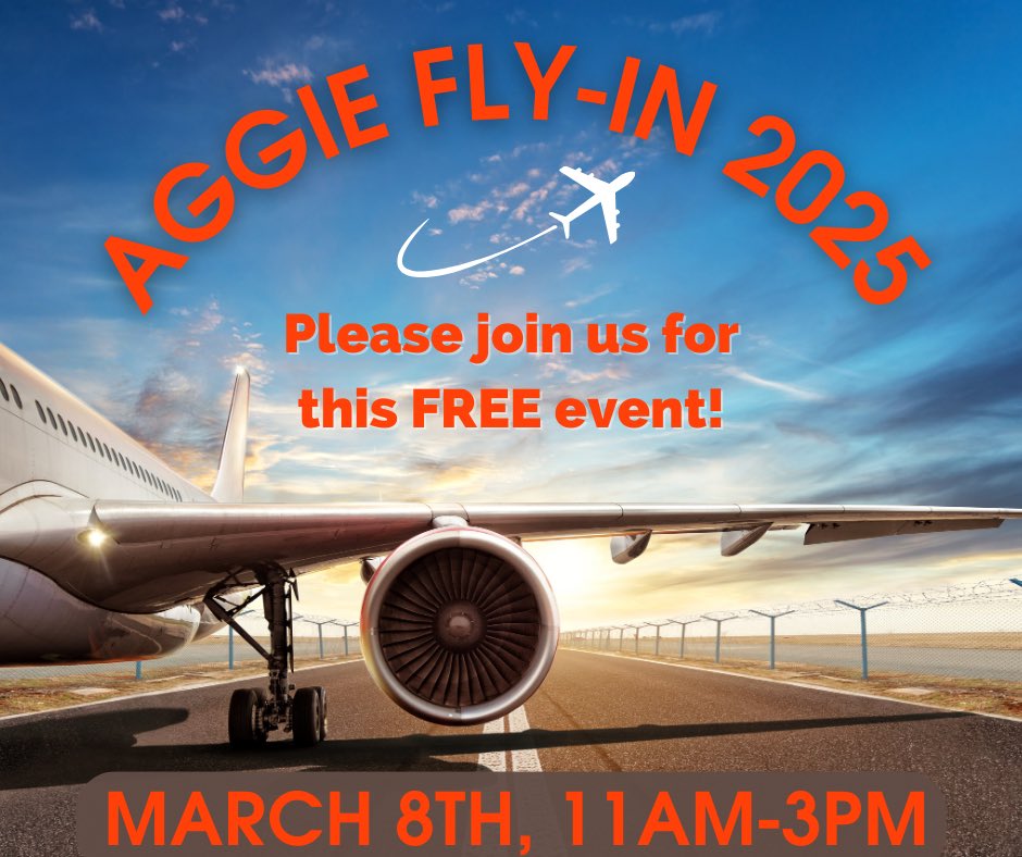 Join the <a href="/OSUFlyingAggies/">OSU Flying Aggies</a> at the Ray and Linda Booker OSU Flight Center Saturday, March 8 for this free public event! Featuring tons of airplanes, food trucks and other vendors!