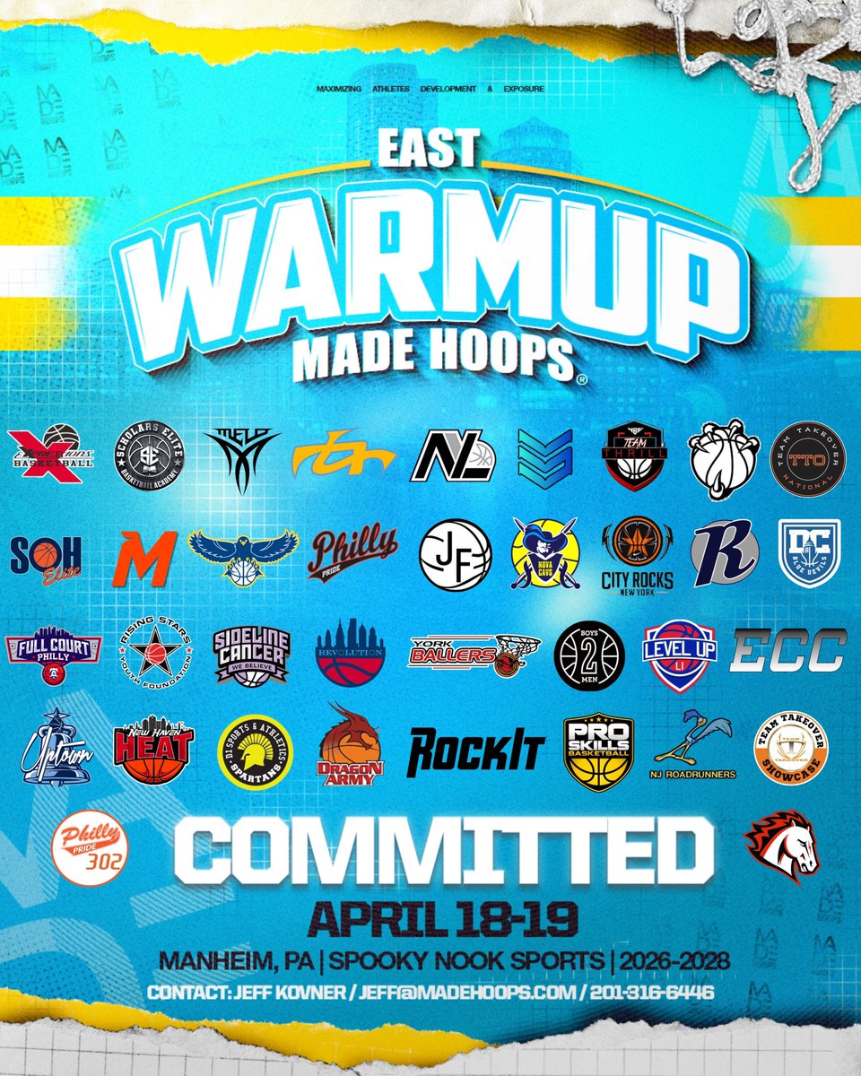New location, same ELITE event. <a href="/madehoops/">MADE Hoops</a> East Warmup is back and better than ever‼️ Spooky Nook takes center stage for some of the best bump in the country!

✅ More wood courts
✅ Games under 1 roof
✅ Unmatched written and social coverage

📧: Jeff@madehoops.com for more info