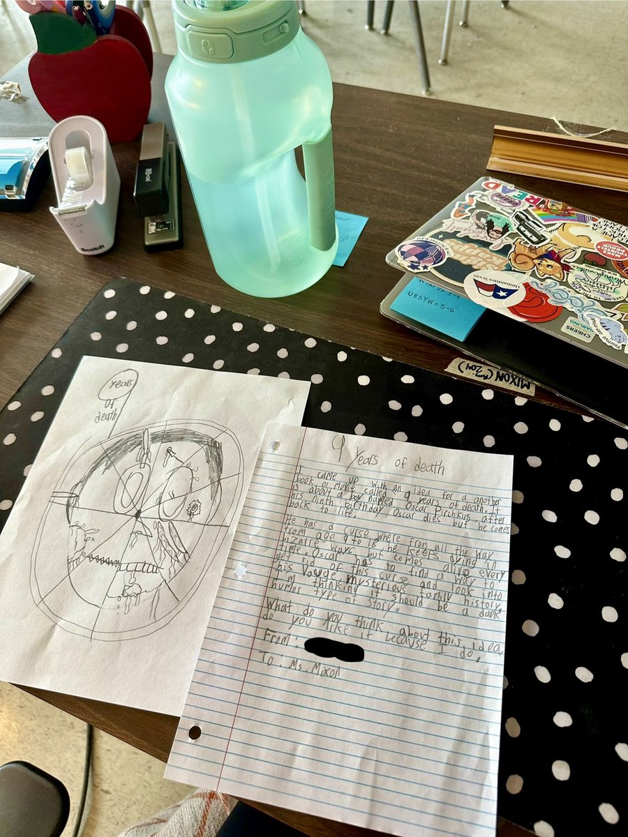 One of my favorite parts of being a teacher is when my students’ inspiration strikes and they choose me as the person they want to share their ideas, experiences, stories, etc. with! I’m teaching little geniuses &amp; I’m so grateful to be apart of their academic journey 🌟🍎