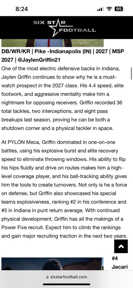 Jaylen Griffin (@jaylengriffin21) on Twitter photo Had a great weekend at PYLON Mecca competing thanks for the write up!!
<a href="/coach_brevard/">MBrevard</a> <a href="/sixstarfootball/">Six Star Football | PLUS+</a> <a href="/PrepRedzoneIN/">Prep Redzone Indiana</a> <a href="/IndianaPreps/">Indiana Preps</a> <a href="/KyleNeddenriep/">Kyle Neddenriep</a> <a href="/ItsCoachMcCarty/">Perry McCarty</a> <a href="/AllenTrieu/">Allen Trieu</a> Had a great weekend at PYLON Mecca competing thanks for the write up!!
<a href="/coach_brevard/">MBrevard</a> <a href="/sixstarfootball/">Six Star Football | PLUS+</a> <a href="/PrepRedzoneIN/">Prep Redzone Indiana</a> <a href="/IndianaPreps/">Indiana Preps</a> <a href="/KyleNeddenriep/">Kyle Neddenriep</a> <a href="/ItsCoachMcCarty/">Perry McCarty</a> <a href="/AllenTrieu/">Allen Trieu</a>