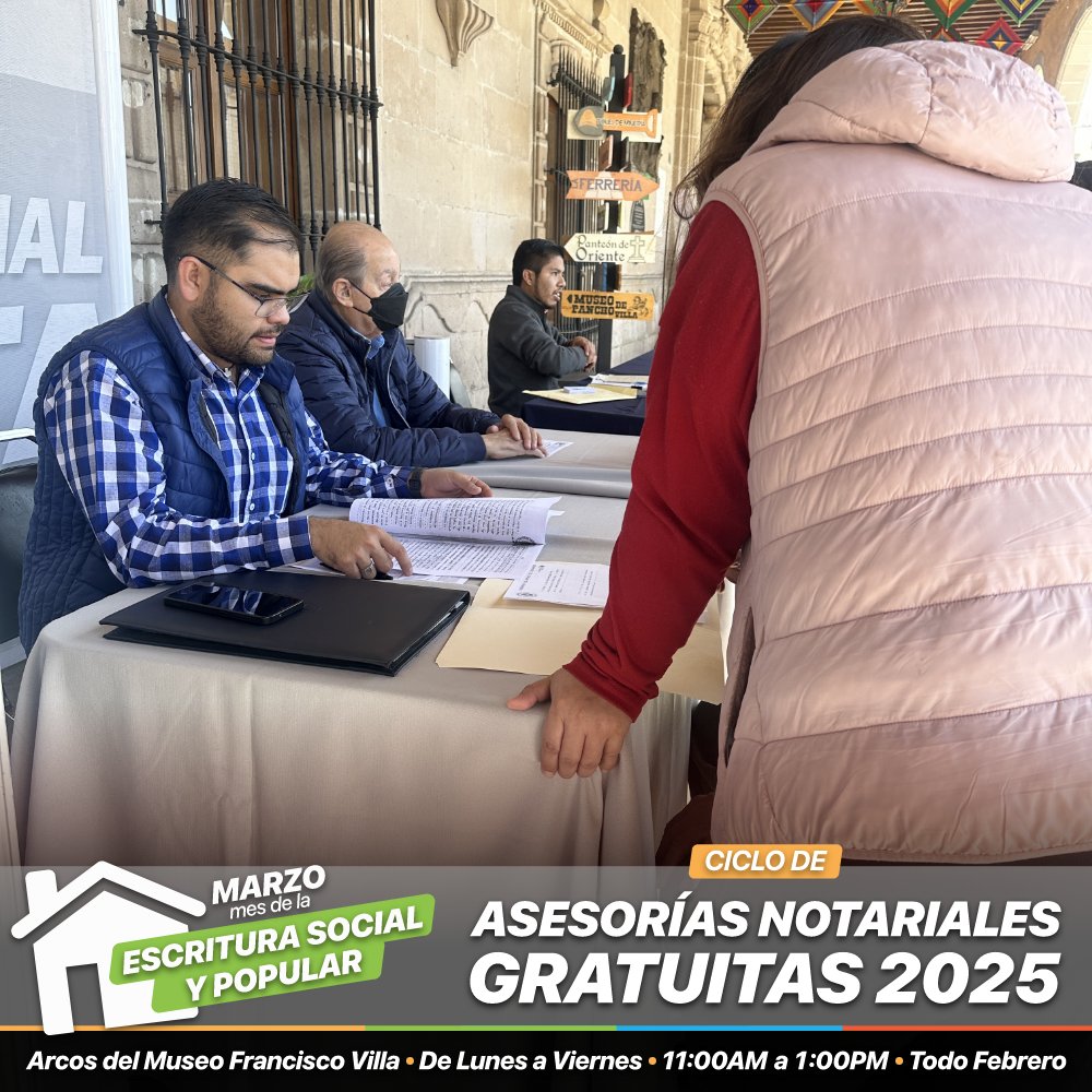 NotariosDurango's tweet photo. Atención de hoy en nuestros Módulos de Asesoría Notarial Gratuita
✅#Durango: Arcos del @MFranciscoVilla
✅ Gómez Palacio: Presidencia Mpal #GómezPalacio
✅#CdLerdo: Lobby del Teatro Hermila Galindo
Lunes a Viernes de 11AM a 1PM
Hasta el 28 de Febrero.
¡Los Esperamos!
#CercaDeTi https://t.co/2lCrXO22Ah