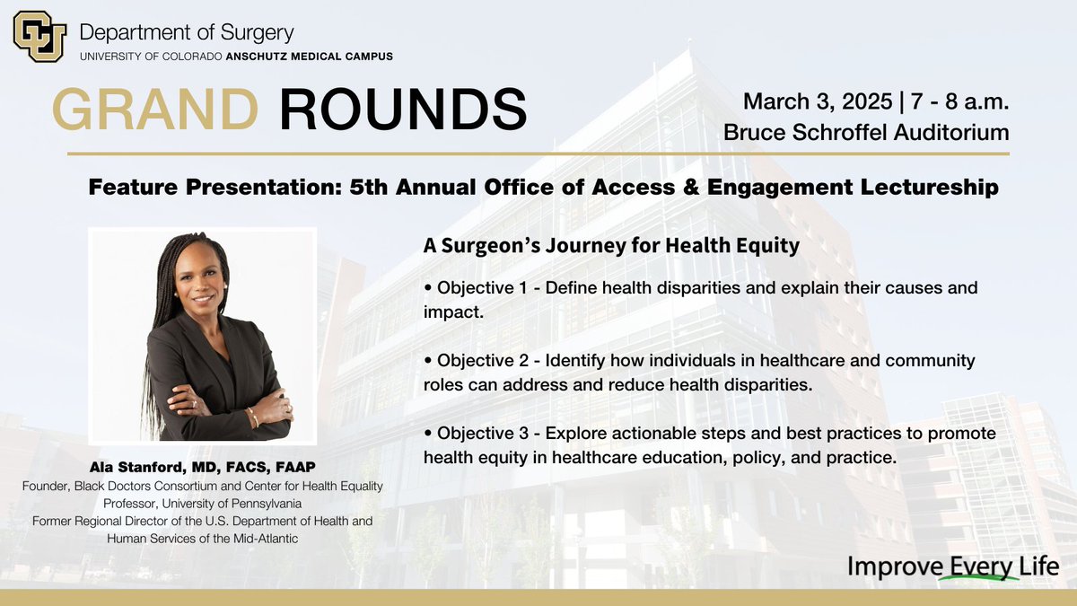 CU Department of Surgery (@cudeptsurg) on Twitter photo Join us on March 3 for a special grand rounds presentation featuring <a href="/alastanford/">Ala Stanford MD</a>, MD, FACS, FAAP, of the Black Doctors COVID19 Consortium and <a href="/PennMedicine/">Penn Medicine</a>!
acrobat.adobe.com/id/urn:aaid:sc⌠Join us on March 3 for a special grand rounds presentation featuring <a href="/alastanford/">Ala Stanford MD</a>, MD, FACS, FAAP, of the Black Doctors COVID19 Consortium and <a href="/PennMedicine/">Penn Medicine</a>!
acrobat.adobe.com/id/urn:aaid:scâŚ