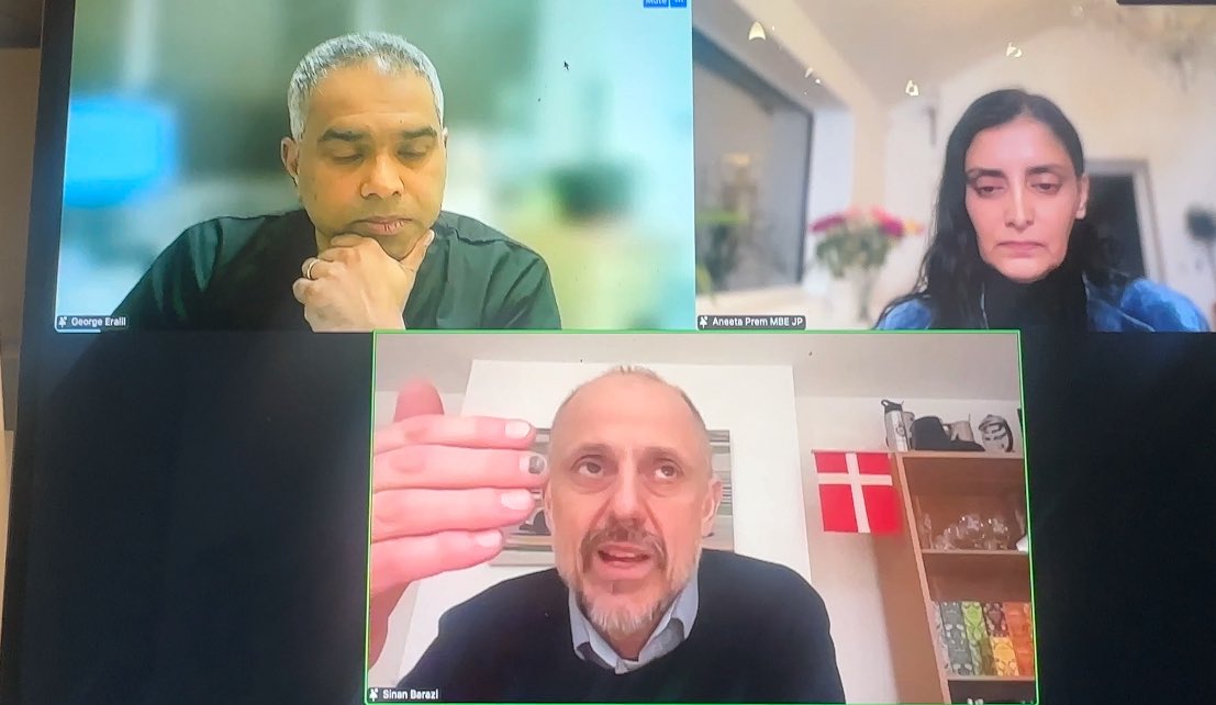 Two world-leading neurosurgeons <a href="/GeorgeEralil/">George Eralil</a> &amp; <a href="/SinanBarazi/">Sinan Barazi</a> joined CEO @AneetaPrem for a brilliant webinar on #TrigeminalNeuralgia! With hundreds attending, the search for treatments continues. Incredible insights, real hope #FacialPain #MedicalCannabis #TN_uk <a href="/g_lambru/">Giorgio Lambru</a>