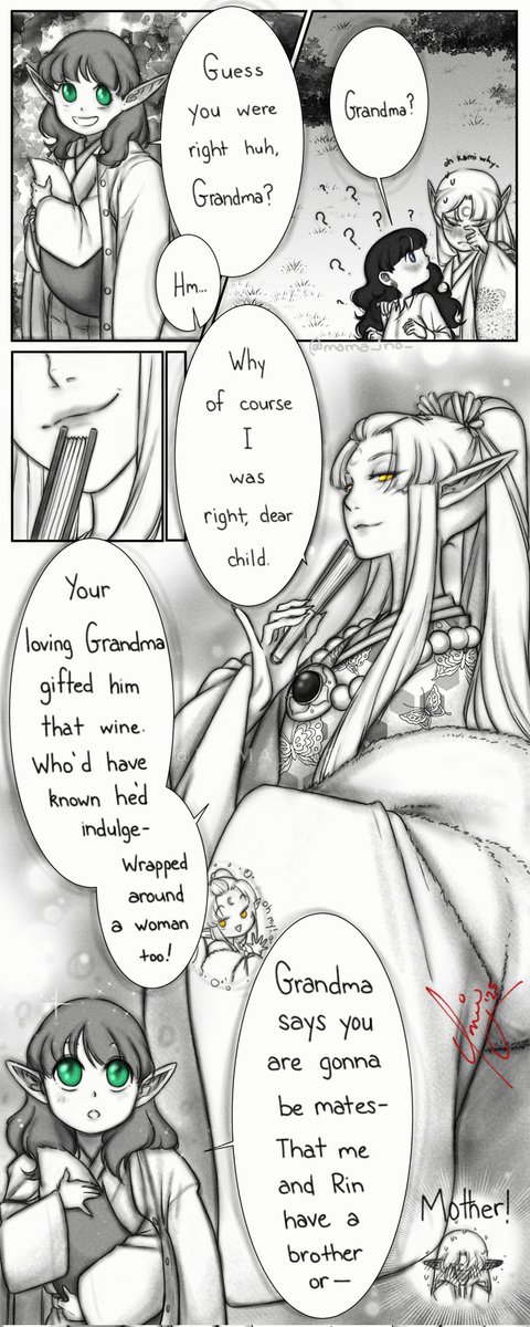 Fluff week ⁷ - Your Grandma said what?!
#sesskag #sesshome #sesshomarukagome #sesshomaruxkagome #inukimi #shippo #fluffweek