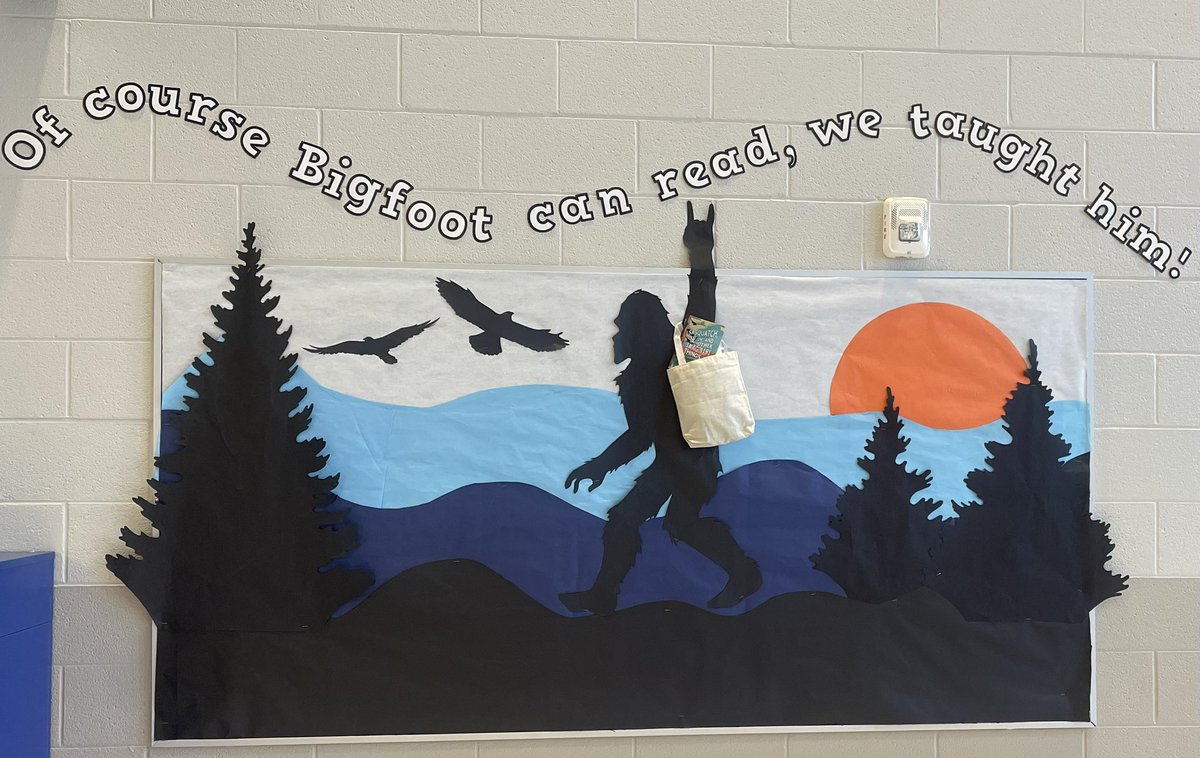 📚👣 Of course, Bigfoot can read! And of course, it takes a fun bulletin board to intrigue teen readers! 😂

Huge shoutout to our talented senior library aide, who brought this legendary display to life with their amazing artwork! 🎨📖