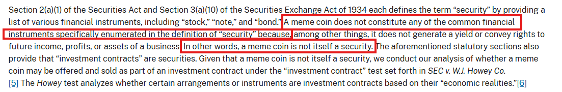 vloonk's tweet photo. ÚLTIMA HORA | Buenas noticias para Javier Milei: la Comisión de Bolsa y Valores de los Estados Unidos (SEC) acaba de decir que las monedas meme como $LIBRA no se consideran valores (securities) según la legislación federal.

Además, la SEC ha señalado que las monedas meme poseen un «uso limitado o nulo», lo que las exime de la obligación de registrarse ante la agencia.

«Una moneda meme no es en sí misma un valor porque no genera un rendimiento ni transmite derechos sobre ingresos, ganancias o activos futuros de una empresa. En consecuencia, ni los compradores ni los poseedores de monedas meme están protegidos por las leyes federales de valores», reza el comunicado.