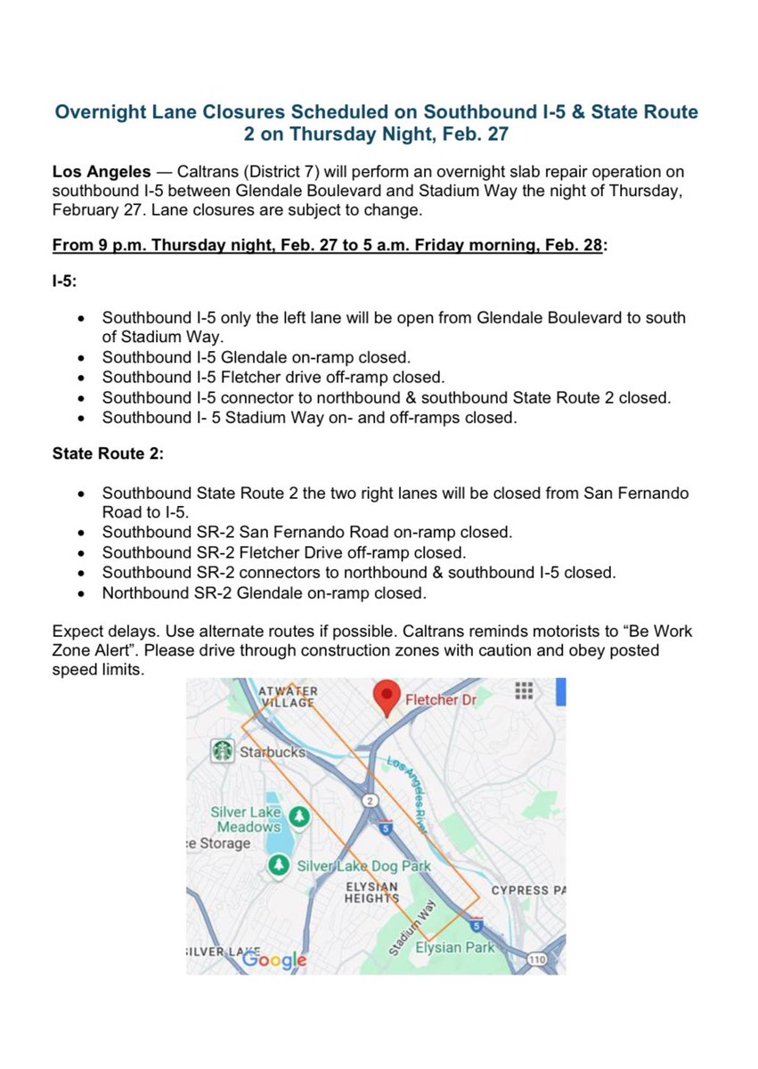 Overnight Lane Closures Scheduled on Southbound I-5 &amp; State Route 2 on Thursday Night, Feb. 27