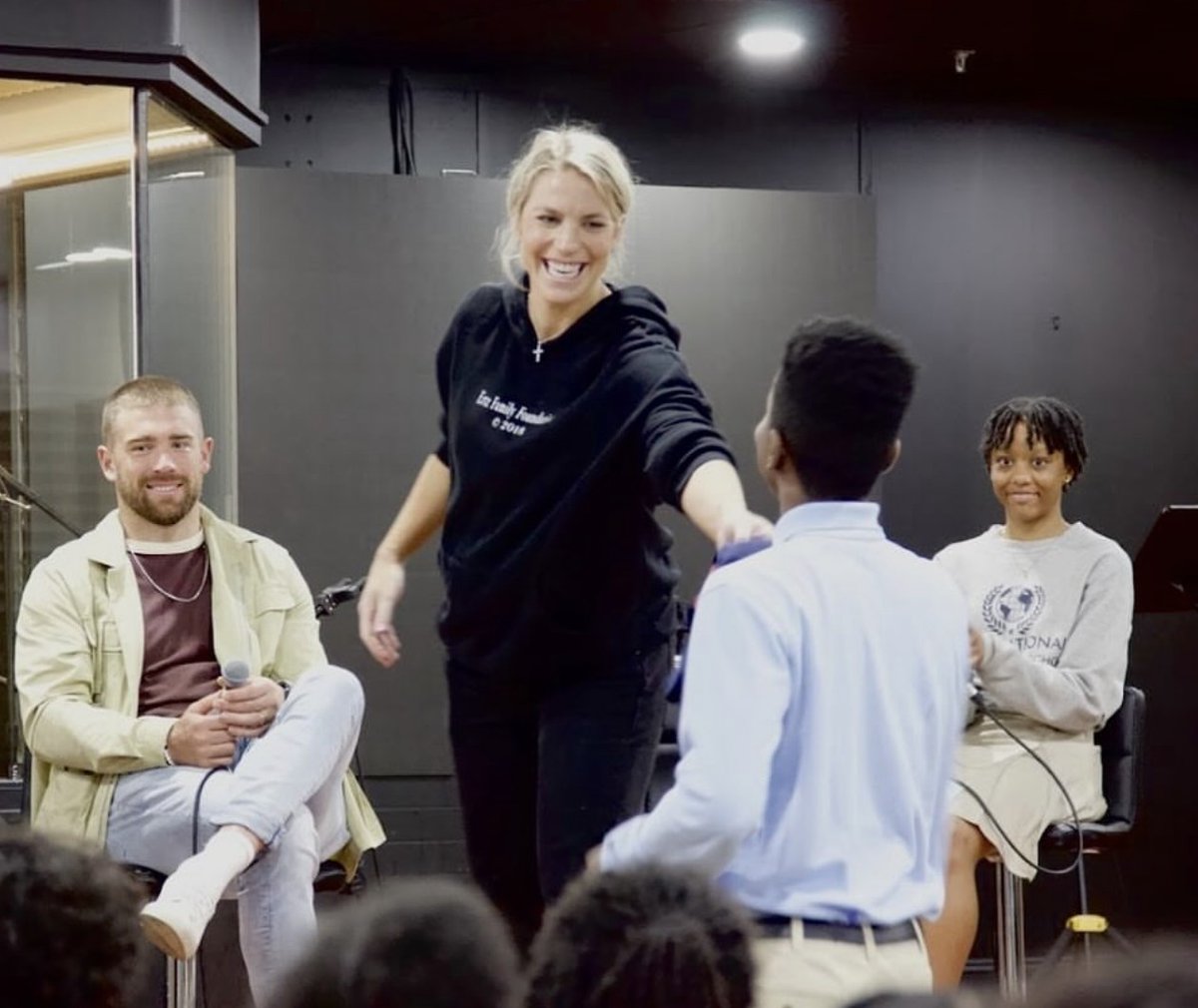 Throwback to when @zertz_86 and @JulieErtz spent time  with students at International Christian High School. It was an amazing opportunity to spend time with these young future leaders. #TBT