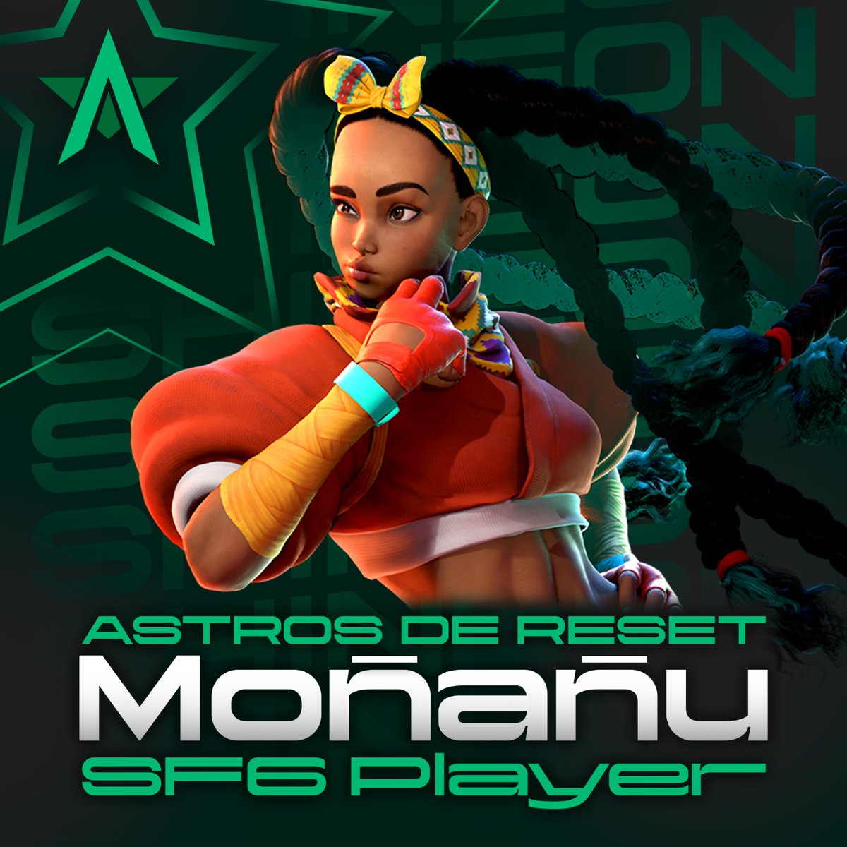Moveremos cielos y montañas en Street Fighter 6. El día de hoy se une el talentoso <a href="/monhanhu/">Moñañu</a> a nuestro roster como jugador y comentarista de SF6. ¡Estamos orgullosos de poder anunciarlo!

#ShineOn