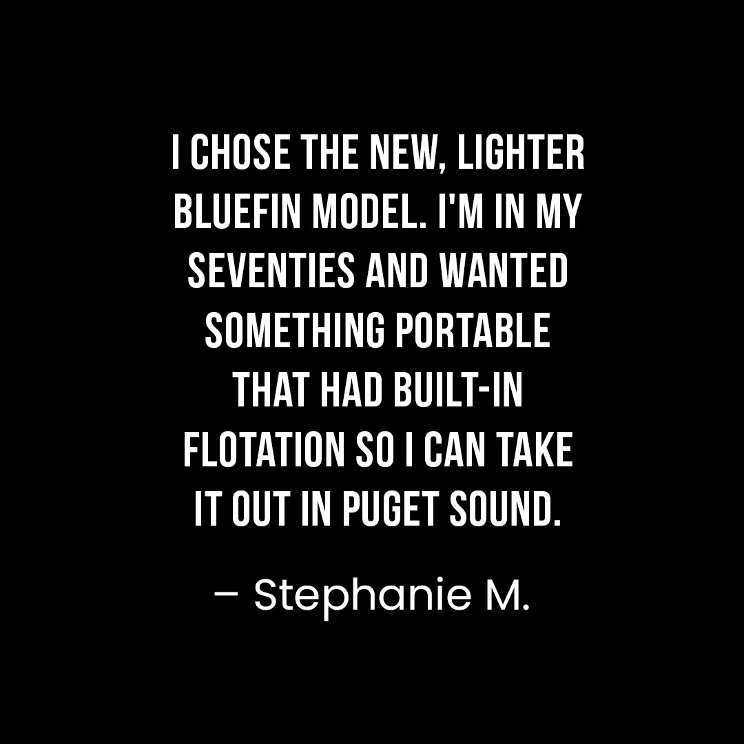 Stephanie M. is paddling Puget Sound in her seventies with the lightweight Bluefin. No truck, no struggle—just adventure. 🌊🛶 #BluefinKayak #PaddleYourWay