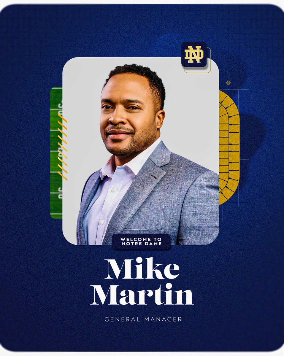 Welcome to the Irish family, Mike ☘️

🔗 goiri.sh/MikeMartinGM

#GoIrish☘️