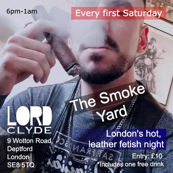 Saturday 1 March. Wear at least one major item of leather for entry.