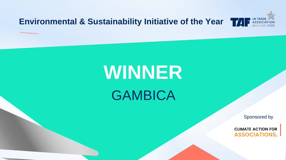 Our next category is the Environmental, Social and Governance initiative of the year, which is kindly supported by <a href="/CAFACollective/">Climate Action for Associations</a> 

And the winner is… <a href="/gambica/">GAMBICA</a> 

Congratulations👏

#TAFAwards