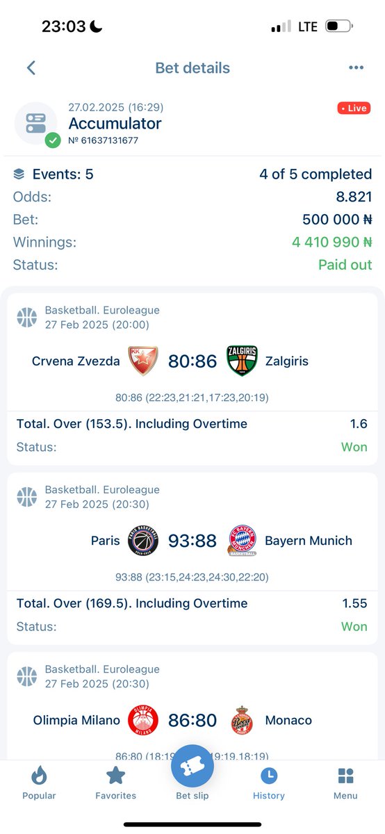 BasketballProfe's tweet photo. 4.4 million naira is home o
Hope you played
Congratulations 
Drop tickets https://t.co/diNL1BB0Fl