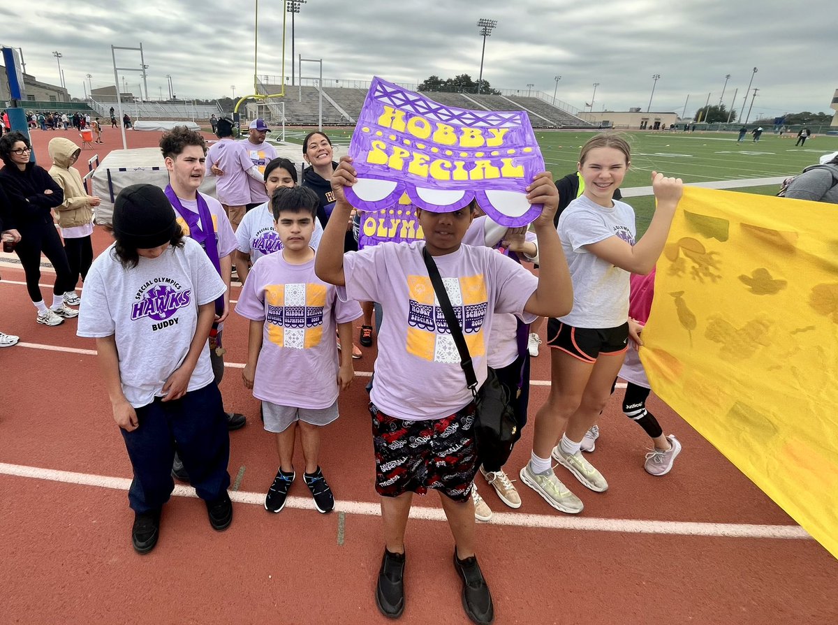 Congratulations to our Special Olympic Athletes for winning 1st place in the Middle School Division! 🥇  Way to go Hawks! <a href="/ElCarranco1/">Lawrence Carranco</a> #Champions #PositivePurplePower
