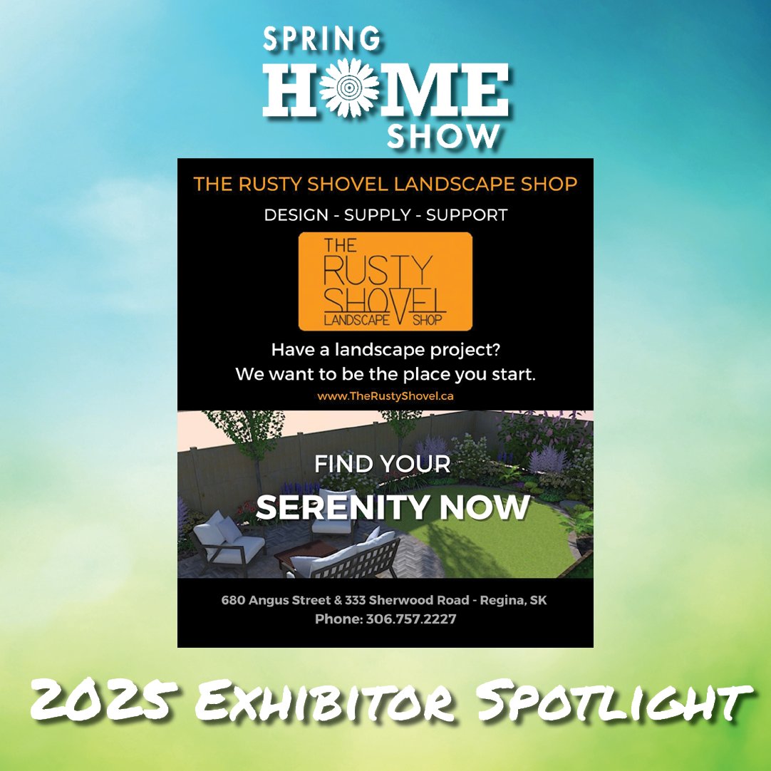 🏡 We’re thrilled to announce that The Rusty Shovel Landscape Shop will be an exhibitor at the 2025 Regina Spring Home Show! 
🌼 Join us from February 28 to March 2 at the Viterra International Trade Centre - REAL District
🎟️ Grab your tickets now: showpass.com/spring-home-sh…