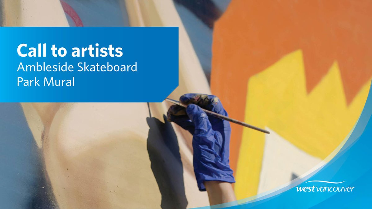 The District of West Vancouver is looking for creative artists from the Lower Mainland or Sea to Sky Corridor to submit their designs for a painted mural at the Ambleside Skateboard Park. 

Apply before Wednesday, March 19, 2025.

Learn more at westvancouver.ca/ambleside-mural
