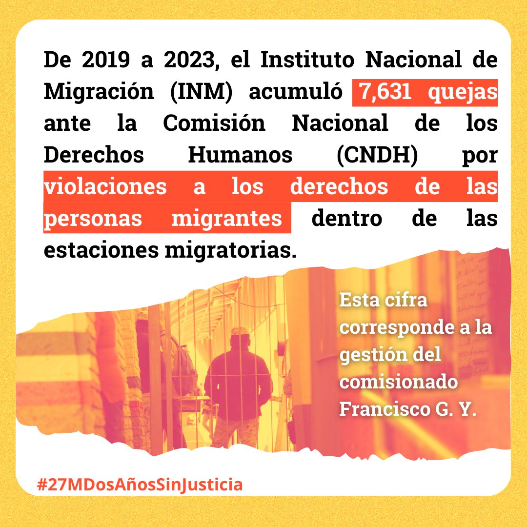 En México, las autoridades migratorias pueden vulnerar tus derechos. Lamentablemente, bajo la gestión del comisionado F.G.Y., las quejas han aumentado considerablemente.

🔎📃 Consulta nuestro informe: s.mtrbio.com/uxuhvnjgbh

#NoFueElIncendioFueElEstado