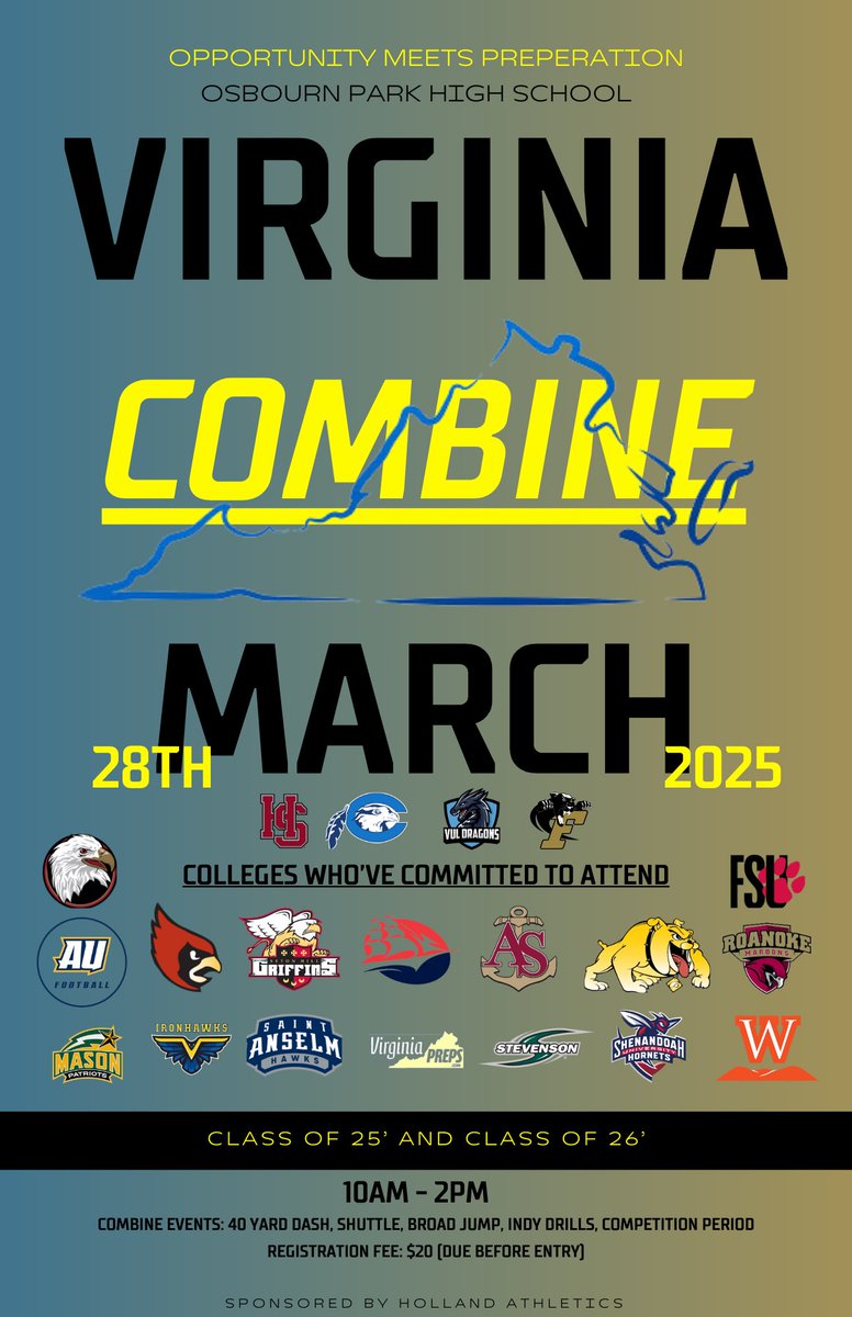 20+ colleges and universities will be in attendance! Come create your opportunity!

Pre-Registration closes tomorrow night! 

Register and take advantage now!

docs.google.com/forms/d/e/1FAI…