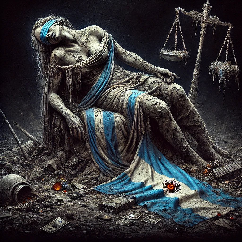 No hay imagen suficiente para expresar la gravedad de la situación de la Argentina.
Los nombramientos ilegales a la Corte Suprema son la expresión mas acabada de la podredumbre que nos gobierna.
Solo el pueblo en la calle puede frenar este desastre.
Arrasada ha sido la República