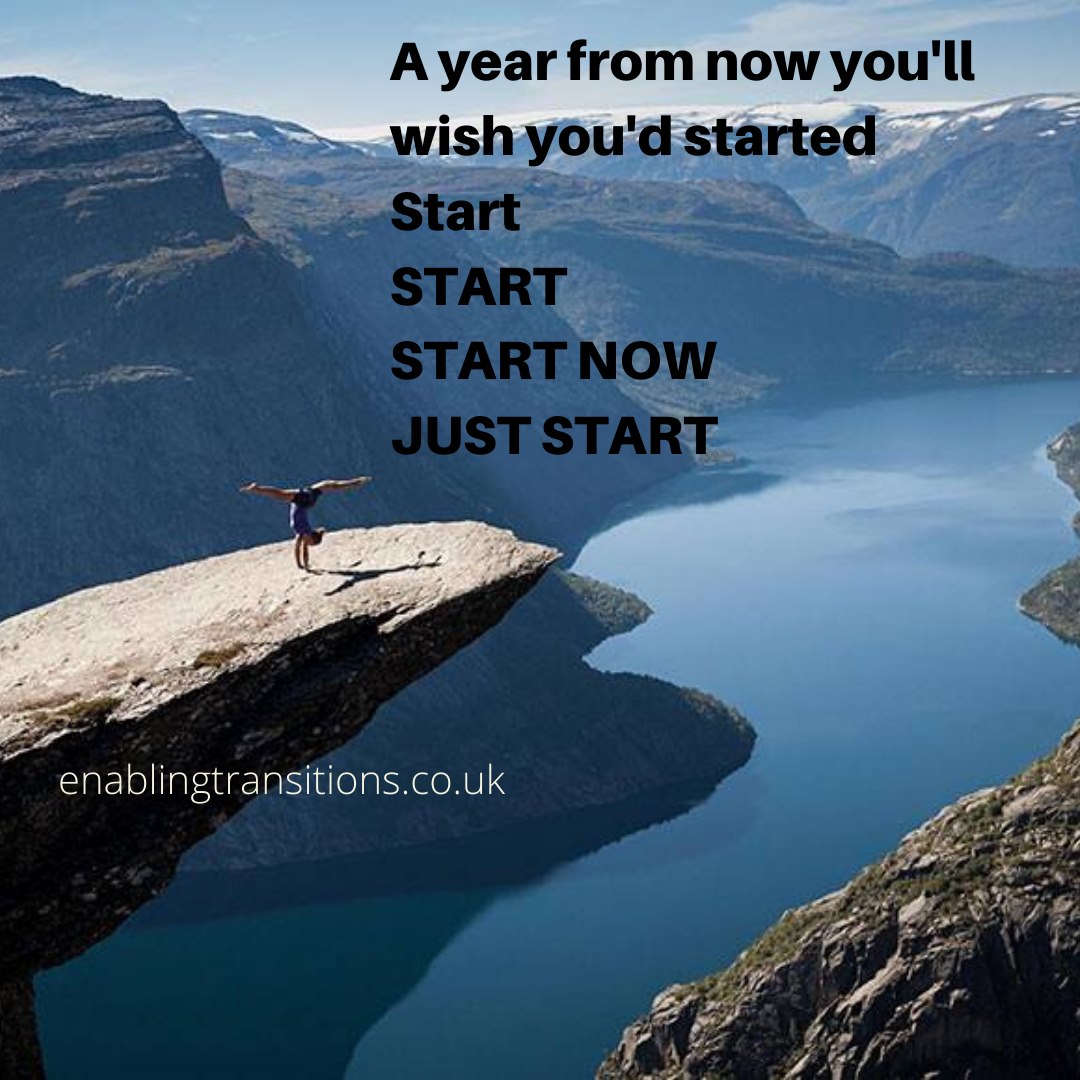 Just start!
#change