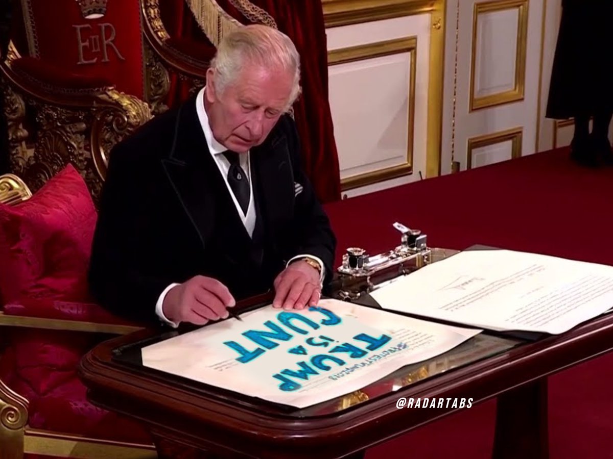 King Charles writing that letter....