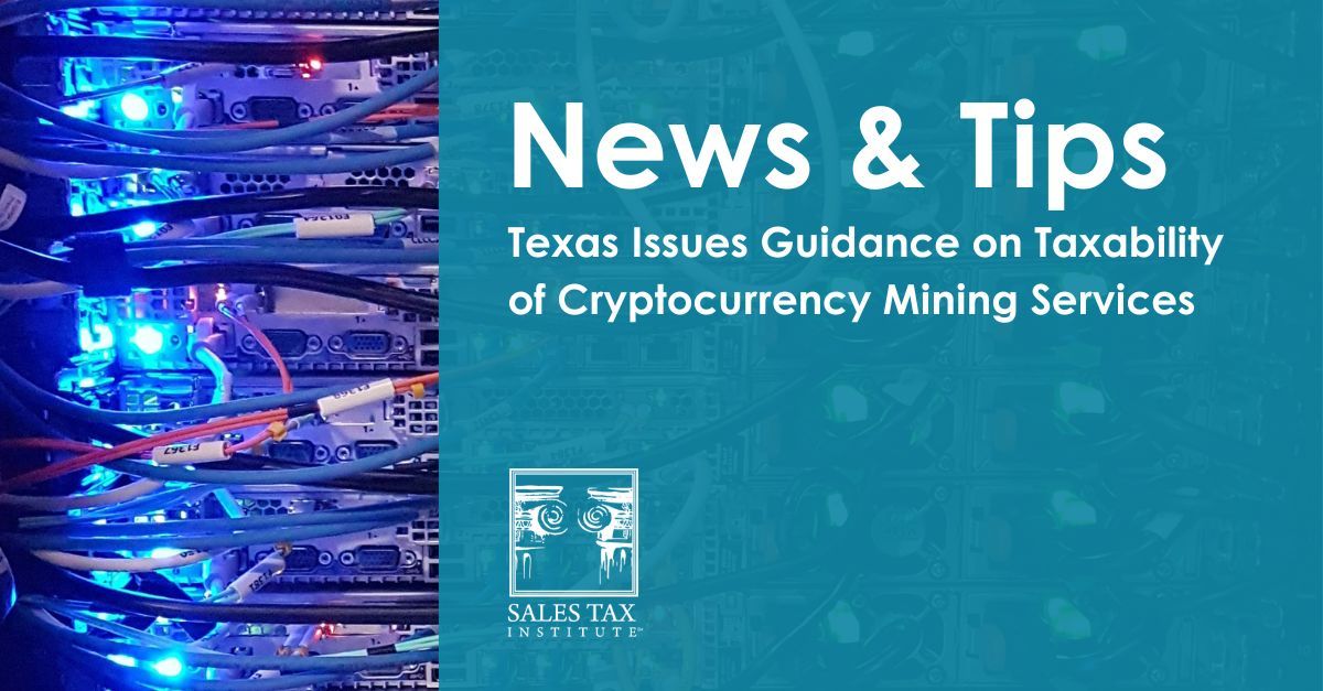 #Texas has issued guidance on #Crypto Mining. Take a look at this letter ruling for more information: buff.ly/4hVH2Xb #Cryptocurrency