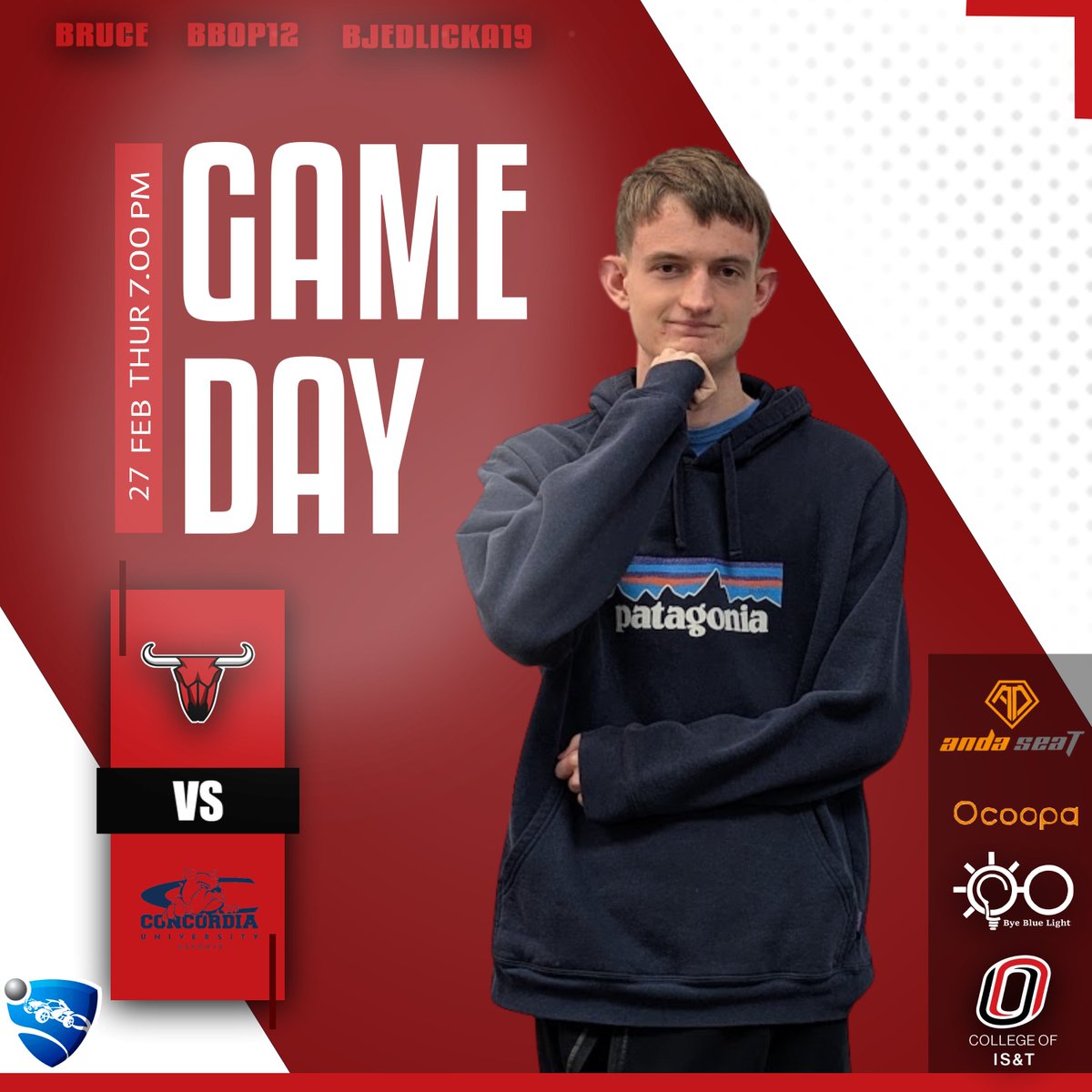 Game day! Tonight UNO Black faces off against Concordia Nebraska for <a href="/neccgames/">NECC</a>. You can catch them live at twitch.tv/bruce____l to wish them luck!
#rocketleague #uno #maverick