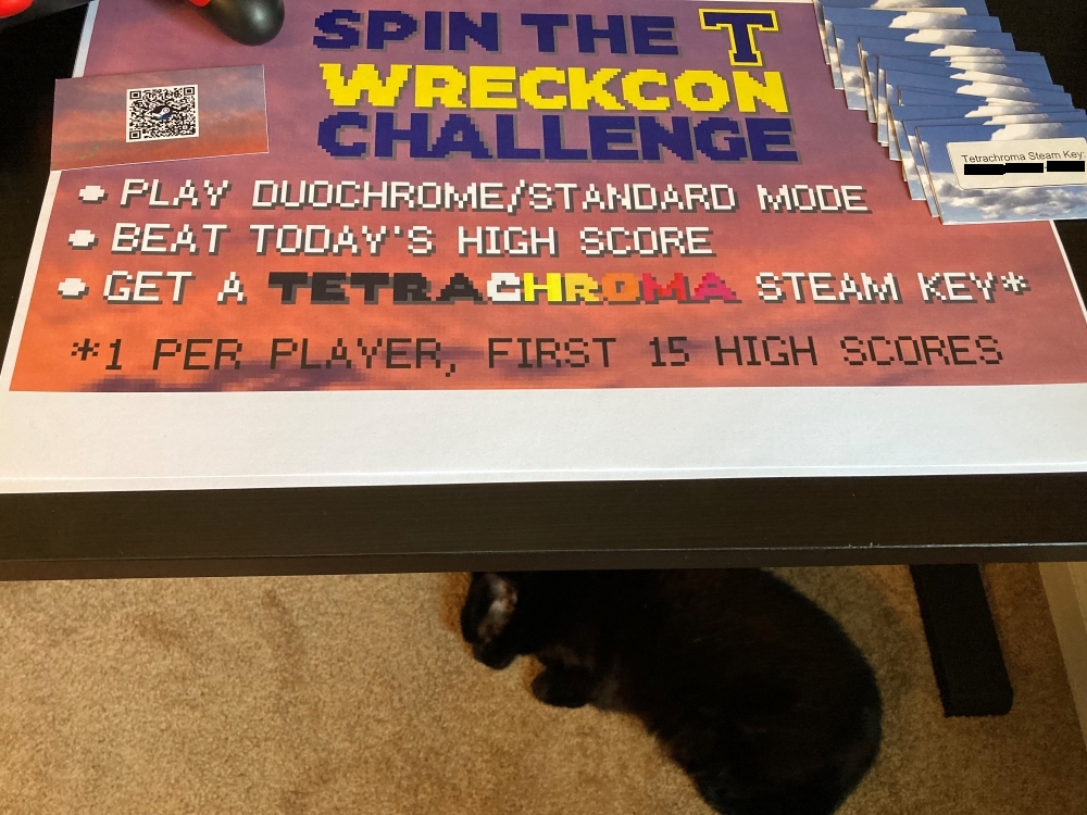sparsevector's tweet image. This Saturday, I&apos;ll be demoing Tetrachroma at wreckcon.org, a student convention at Georgia Tech! The event features a local indie game showcase, and it&apos;s free! I&apos;ll be running a high-score challenge and giving away keys--come check it out!