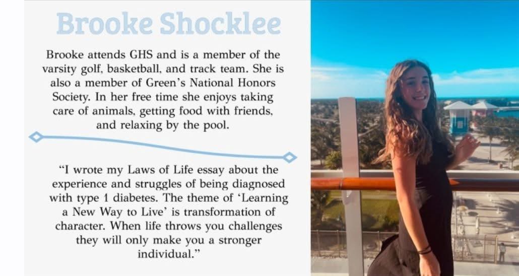 Green High School Girls Basketball (@greenbulldogsgb) on Twitter photo Congratulations to Brooke Shocklee for getting 1st place in the Laws of Life Essay Contest. She gets it done in the classroom and on the floor 💪🏼. <a href="/Green_Bulldogs/">Green Bulldogs</a> Congratulations to Brooke Shocklee for getting 1st place in the Laws of Life Essay Contest. She gets it done in the classroom and on the floor 💪🏼. <a href="/Green_Bulldogs/">Green Bulldogs</a>