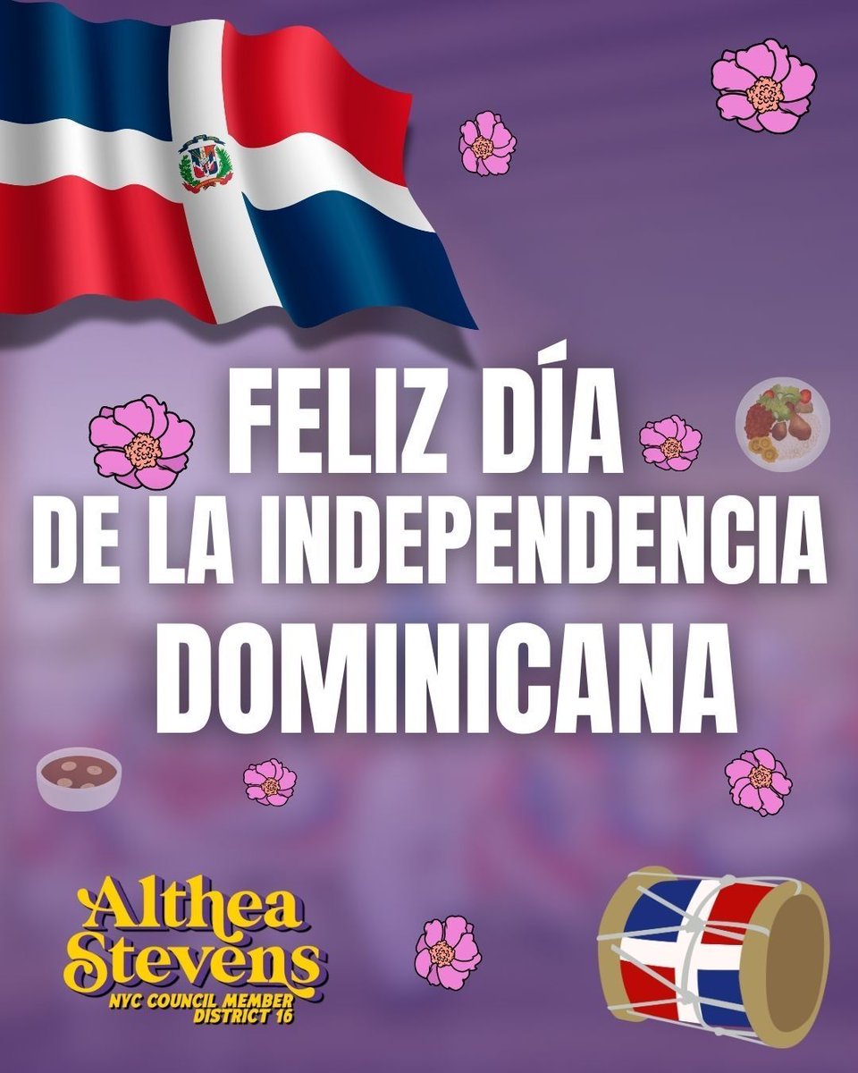 Happy Dominican Independence Day! Feliz día de la independencia Dominicana 🇩🇴💜
