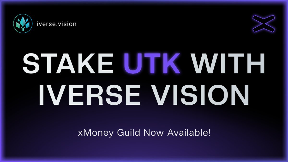 Stake smarter with iVerse Vision’s xMoney Guild: guilds.xmoney.com/guilds/erd1qqq…

$UTK = the utility token for the <a href="/xMoney_com/">xMoney.com</a> ecosystem.

xMoney is all about bridging the gap between crypto and fiat, and was recently integrated by Binance Pay: x.com/binance/status…