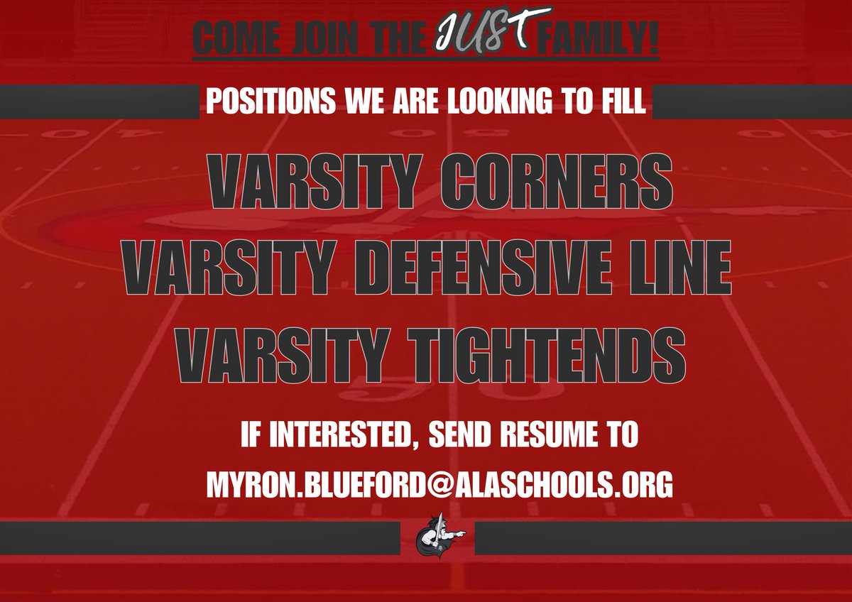 ALA Ironwood Warriors Football🏈 (@ala_iw_football) on Twitter photo Looking to add quality leaders and coaches to the Warrior Football Family! All positions are stipend positions. Possible teaching opportunities for the right candidates. #JUST <a href="/AZHSFBCC/">AZHSFB Coaches Carousel</a> <a href="/CodyTCameron/">Cody Cameron</a> <a href="/gridironarizona/">Gridiron Arizona</a> <a href="/JUSTCHILLY/">Just Chilly</a> <a href="/ZachAlvira/">Zach Alvira</a> <a href="/azc_obert/">Richard Obert</a> Looking to add quality leaders and coaches to the Warrior Football Family! All positions are stipend positions. Possible teaching opportunities for the right candidates. #JUST <a href="/AZHSFBCC/">AZHSFB Coaches Carousel</a> <a href="/CodyTCameron/">Cody Cameron</a> <a href="/gridironarizona/">Gridiron Arizona</a> <a href="/JUSTCHILLY/">Just Chilly</a> <a href="/ZachAlvira/">Zach Alvira</a> <a href="/azc_obert/">Richard Obert</a>