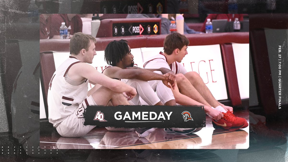 QUARTER FINALS!!!

The Aquinas men's basketball team is traveling to Fort Wayne to compete against Indiana Tech at 7:00 p.m. in the WHAC Quarter Finals. #SaintsMarchOn #AQYEAH