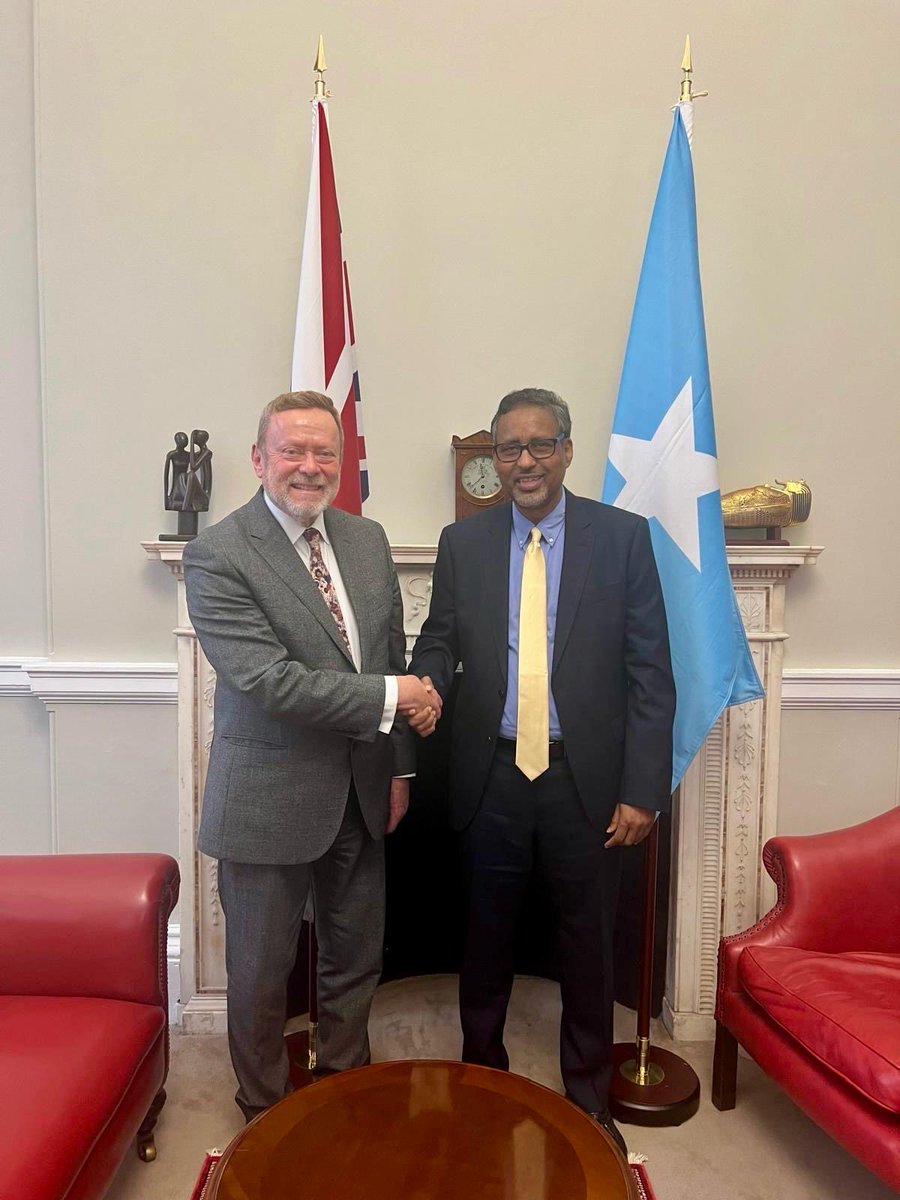 Abdulkadir Hashi (@ministerhashi) on Twitter photo I had an excellent meeting with <a href="/Lord_Collins/">Collins of Highbury</a>, UK Minister for Africa, The Lord Collins of Highbury at his office. We discussed how to expand the robust, multifaceted UK-Somali cooperation, deconflict the region, and further strengthen our bilateral relations. I had an excellent meeting with <a href="/Lord_Collins/">Collins of Highbury</a>, UK Minister for Africa, The Lord Collins of Highbury at his office. We discussed how to expand the robust, multifaceted UK-Somali cooperation, deconflict the region, and further strengthen our bilateral relations.