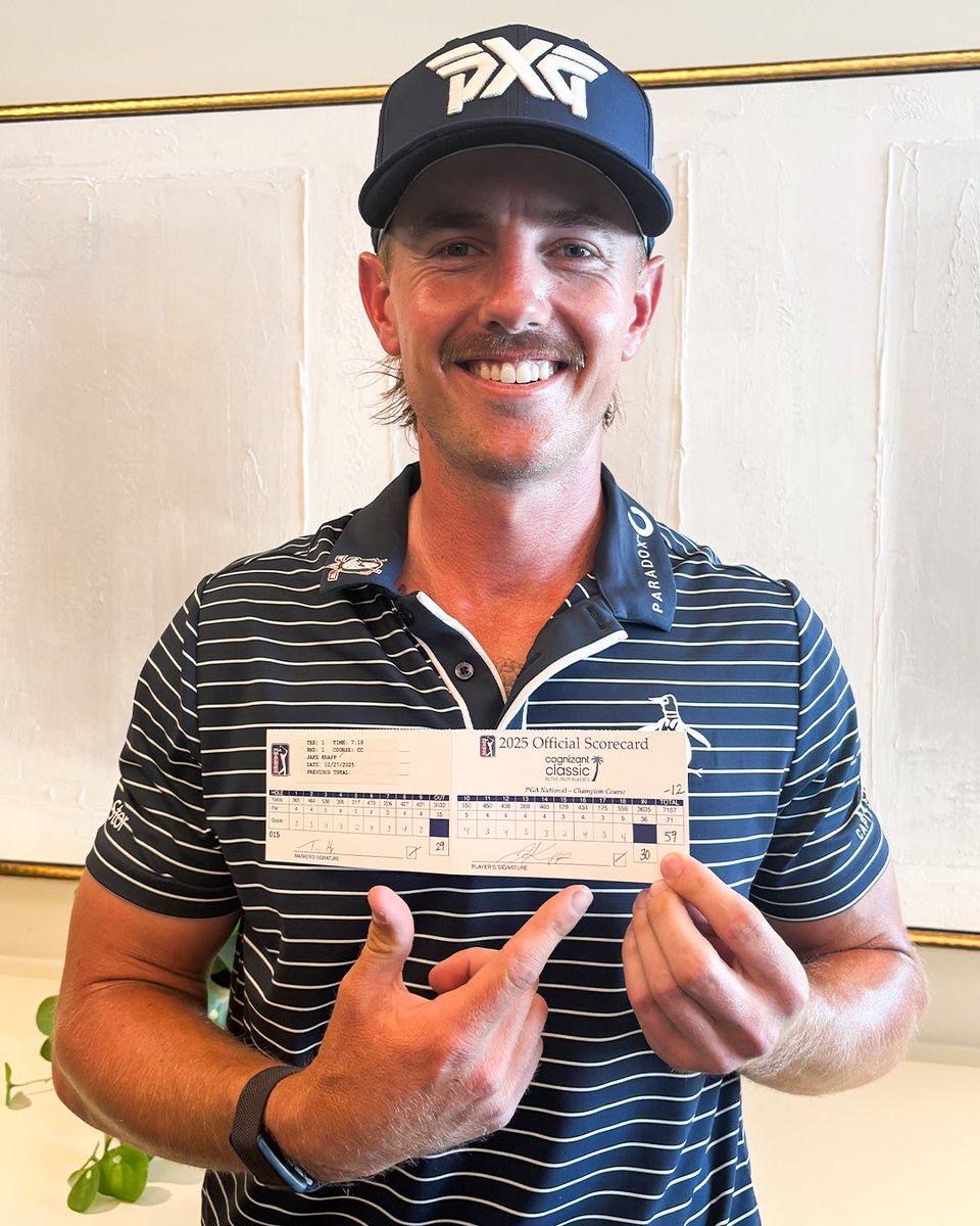 A 59 for our guy <a href="/KnappTime_LTD/">Jake Knapp</a> at the <a href="/The_Cognizant/">Cognizant Classic in The Palm Beaches</a>! 💪