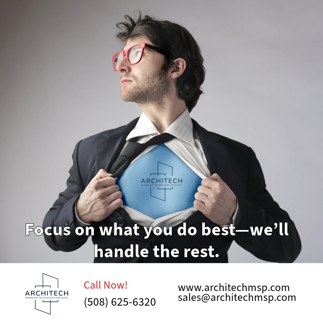 ArchitechLC's tweet image. 💼 Running a business is hard. Managing IT shouldn’t be. 💻

Let’s take IT off your plate so you can do what you do best—grow your business.

📩 Get started today: architechmsp.com | Email: sales@architechmsp.com

#ManagedIT #BusinessGrowth #ITSupport #MSP #ArchitechMSP