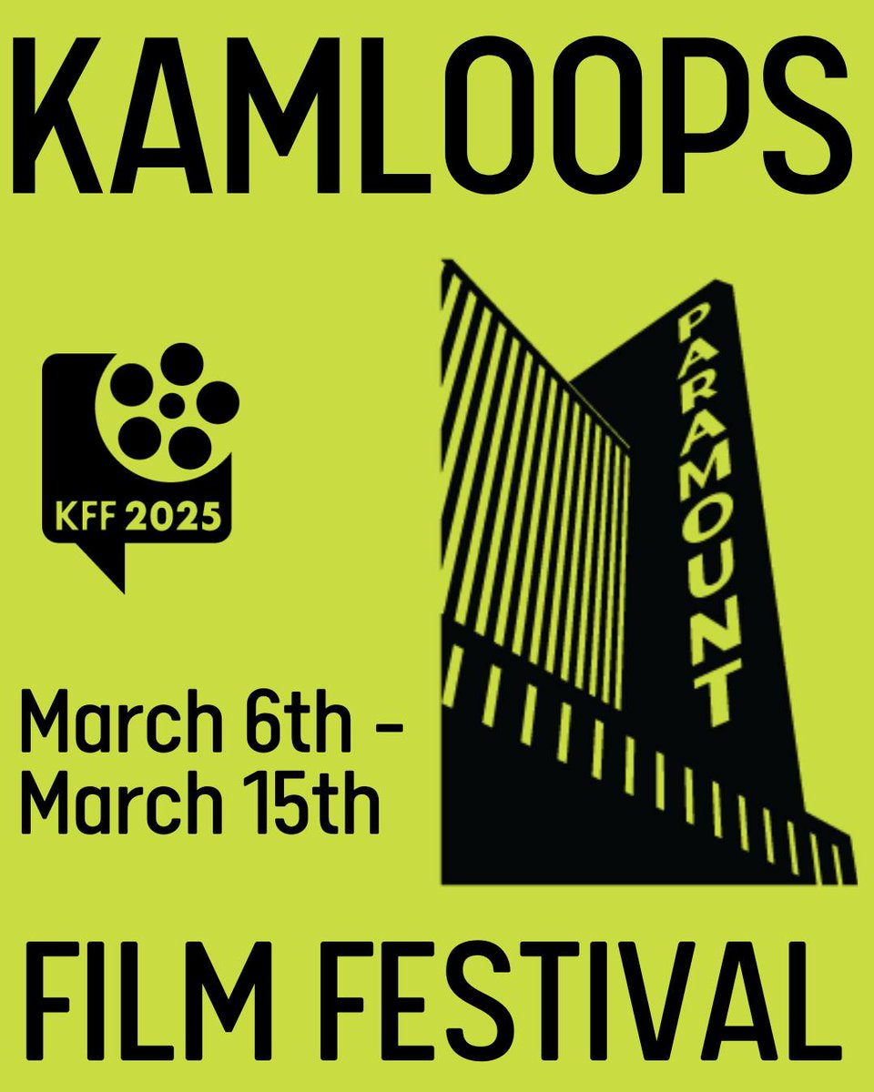 The Kamloops Film Festival is just one week away! 🎬✨

From March 6-15, immerse yourself in a lineup of award-winning films from around the world. 

Get ready for 10 days of cinematic magic—see you at the festival!

For the full schedule, click here: thekfs.ca/kff/