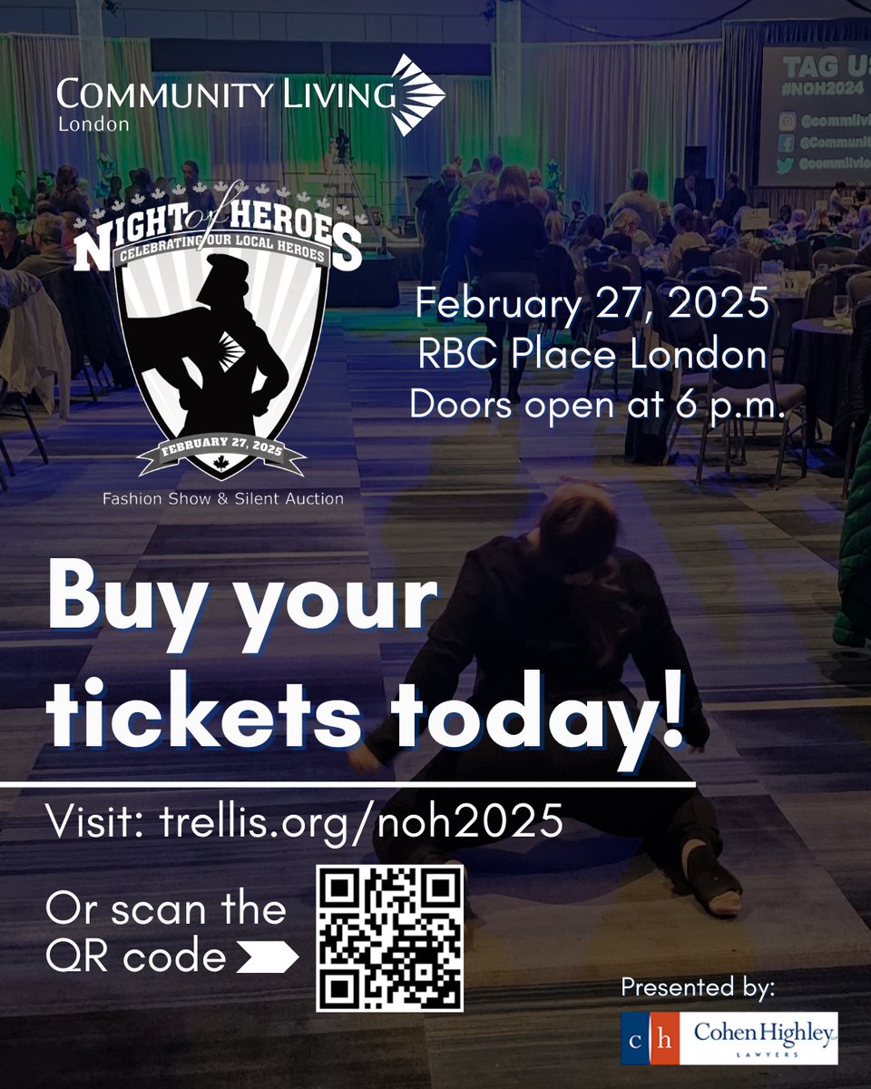 ✨ Tonight, heroes take the stage at Night of Heroes with @CommLivingLdn! Join us for an unforgettable celebration! Learn More-> rbcplacelondon.com/events #NOH2025