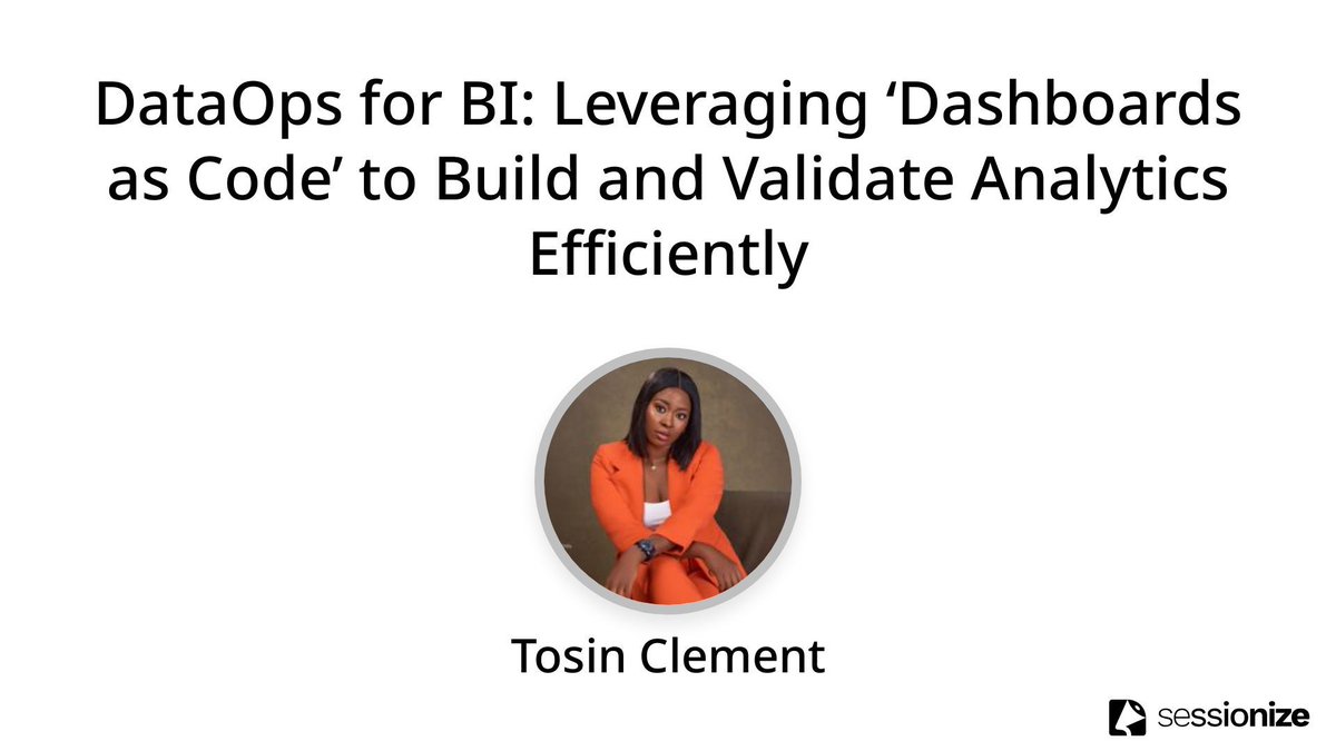 DataWeekender's tweet image. Our final #PowerBI session at #DataWeekender 7.0 is Tosin Clement presenting #DataOps for BI: Leveraging ‘Dashboards as Code’ to Build and Validate Analytics Efficiently at 16:30 UTC on Sat 1st March.

Register: bit.ly/4b9SsnB View the schedule: bit.ly/46TCJ9i