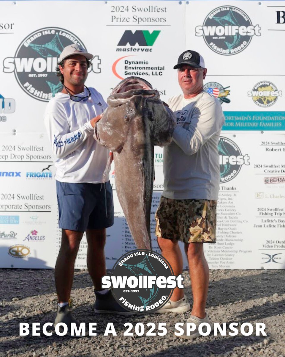 Want to be part of the action? Become a sponsor for the 27th Annual Swollfest Fishing Rodeo® and help make this event unforgettable! 🎣

Want to learn more? Visit: swollfest.com/sponsor