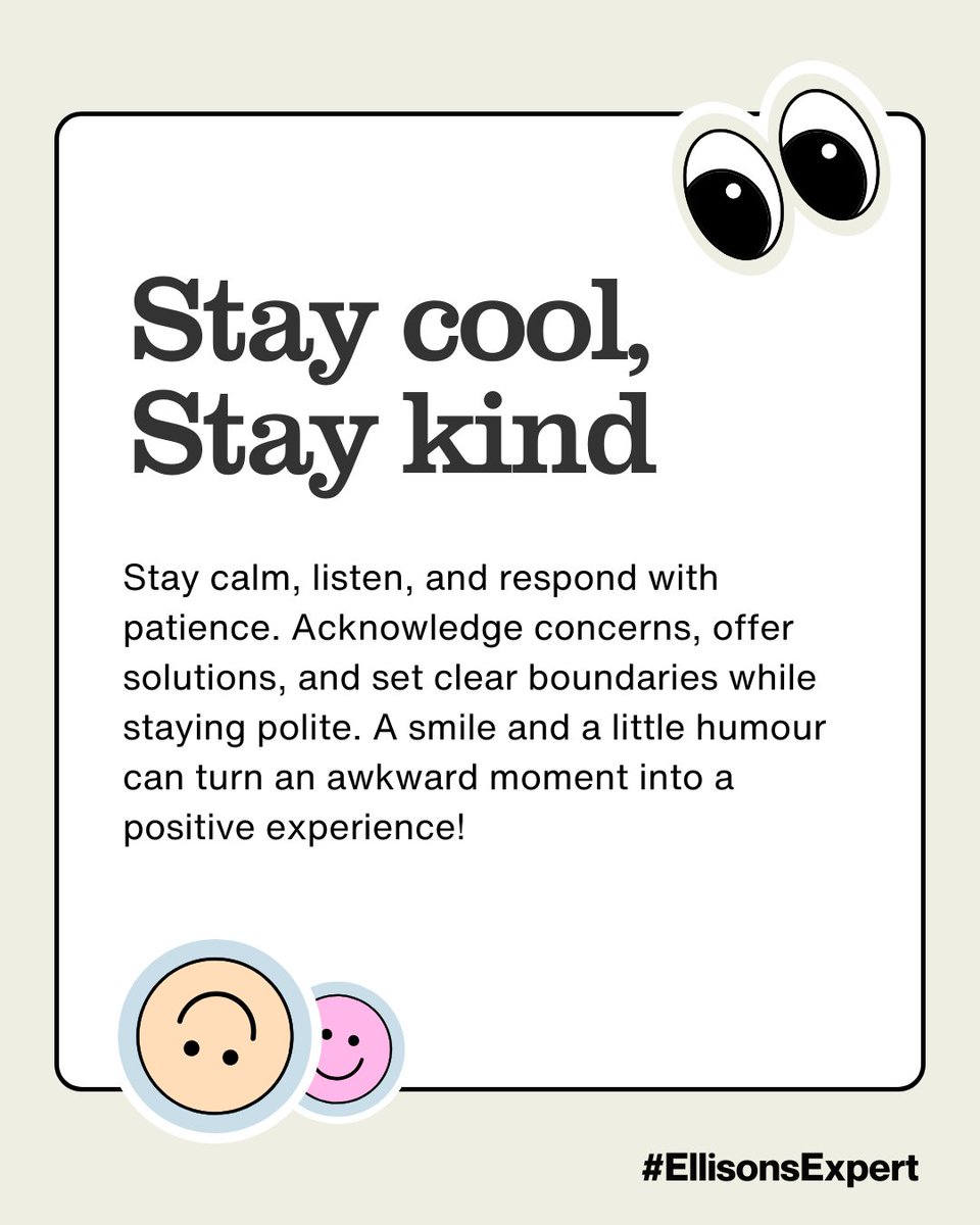 Ellisons's tweet image. What’s your most awkward moments? Swipe for our advice 👀
 #AwkwardCustomers #newclient #salontips #salonsupport #nailtech #lashtech #browtech #hairdressing #Ellisons #EllisonsExpert