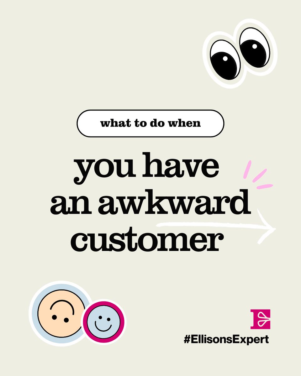 Ellisons's tweet image. What’s your most awkward moments? Swipe for our advice 👀
 #AwkwardCustomers #newclient #salontips #salonsupport #nailtech #lashtech #browtech #hairdressing #Ellisons #EllisonsExpert