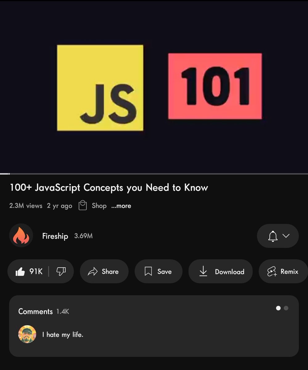 _devJNS's tweet image. A video that&apos;ll make you a better developer  - #4 🤍
JS Devs.