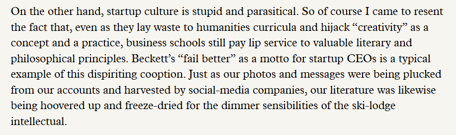 Drew Calvert <a href="/drwclvrt/">Drew Calvert</a> in the new issue of <a href="/commonwealmag/">Commonweal Magazine</a> on the attempted MBAification of literature