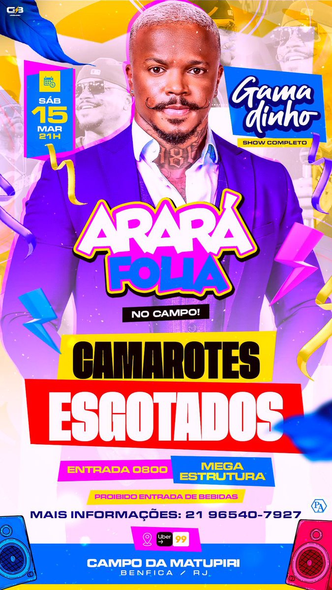 ALGUNS DIAS DE CAMAROTE DIVULGADO E JÁ ESGOTAMOS 💥💣🏟️

⚠️ Camarotes Esgotados ⚠️

GARANTA JÁ SUA ÁREA VIP PELO SITE ATRAVÉS DO LINK 🎟️ sympla.com.br/evento/ararA-f…