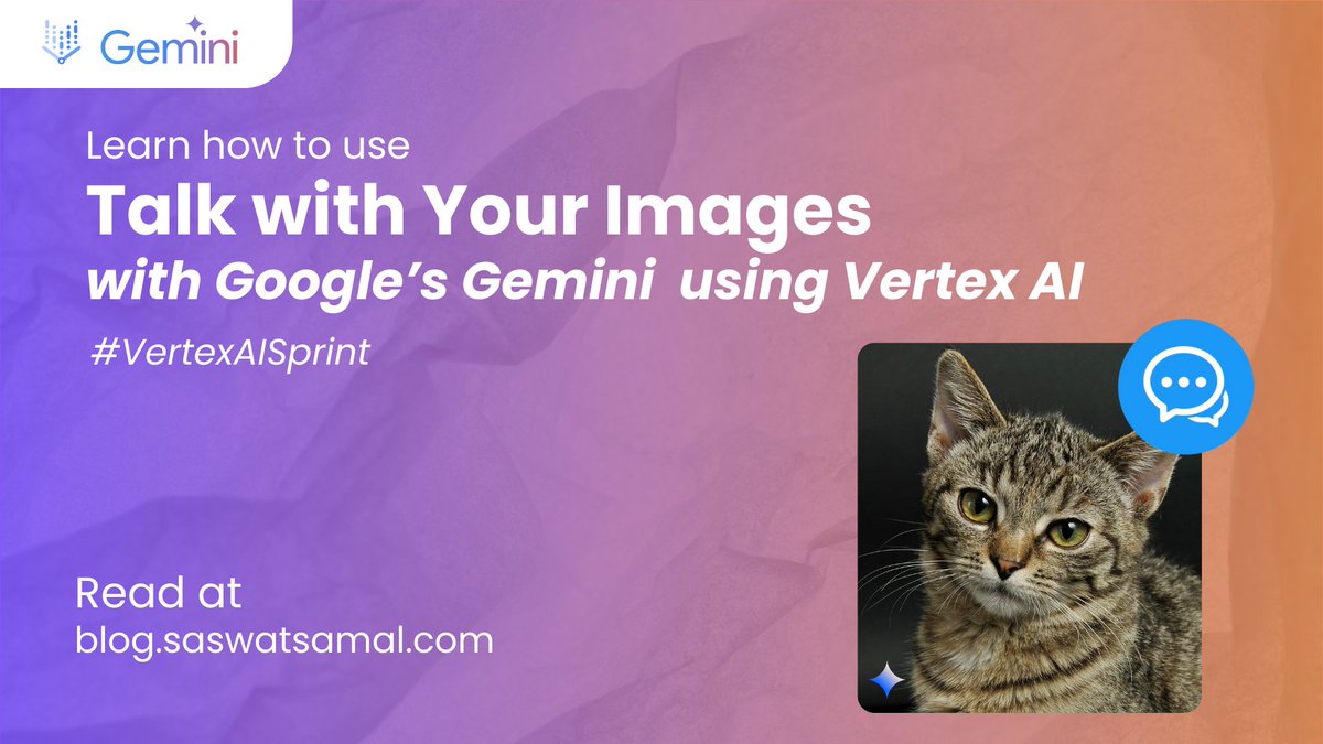 Transform images into intelligent insights with Gemini AI.  Analyze, interpret, and interact like never before! 🚀 

📖Read about it at: blog.saswatsamal.com/2025/02/talk-w…

🧑‍💻Code: github.com/saswatsamal/ta…

#VertexAISprint